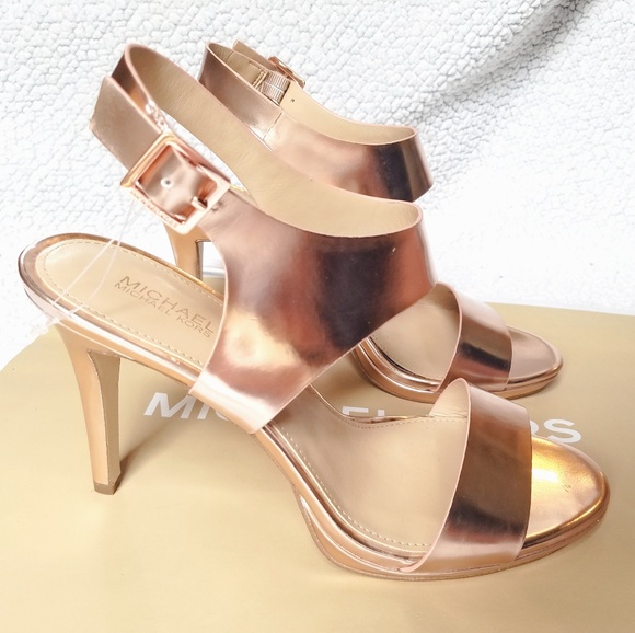 MICHAEL Michael Kors Shoes - •Michael kors• rose gold strappy heels